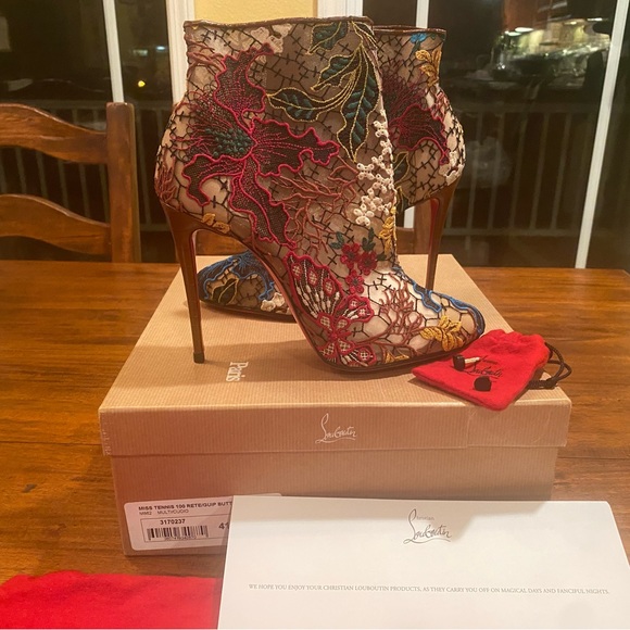 Christian Louboutin Miss Tennis 100 Calf Multi color size 41 - Picture 5 of 7